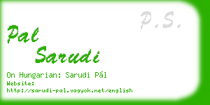 pal sarudi business card