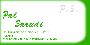 pal sarudi business card